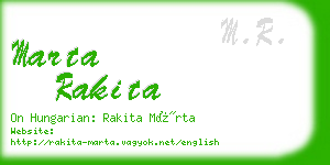 marta rakita business card